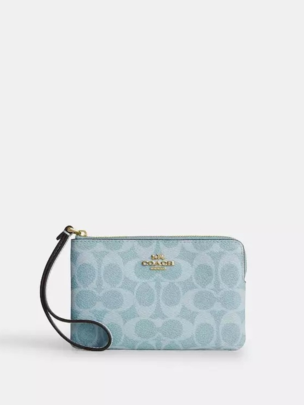 Coach Wristlet In Signature Canvas